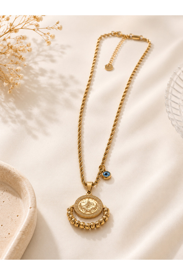 Tuğra Model Dorica Steel Necklace