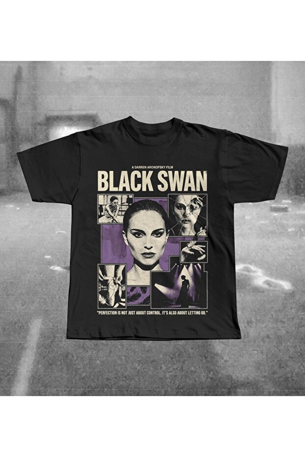 Black Swan Printed Unisex Oversize T-Shirt
