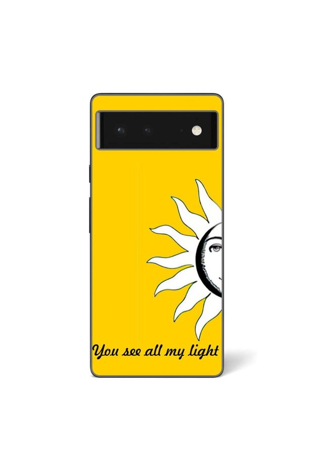 Case compatible with Google Pixel 6 Silicone Gel Tpu Pattern Couples Sun