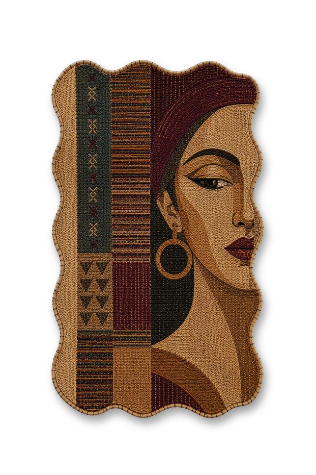 Sdt Women's Theme Patterned Modern Woven Base Decorative Carpet Sdt1460