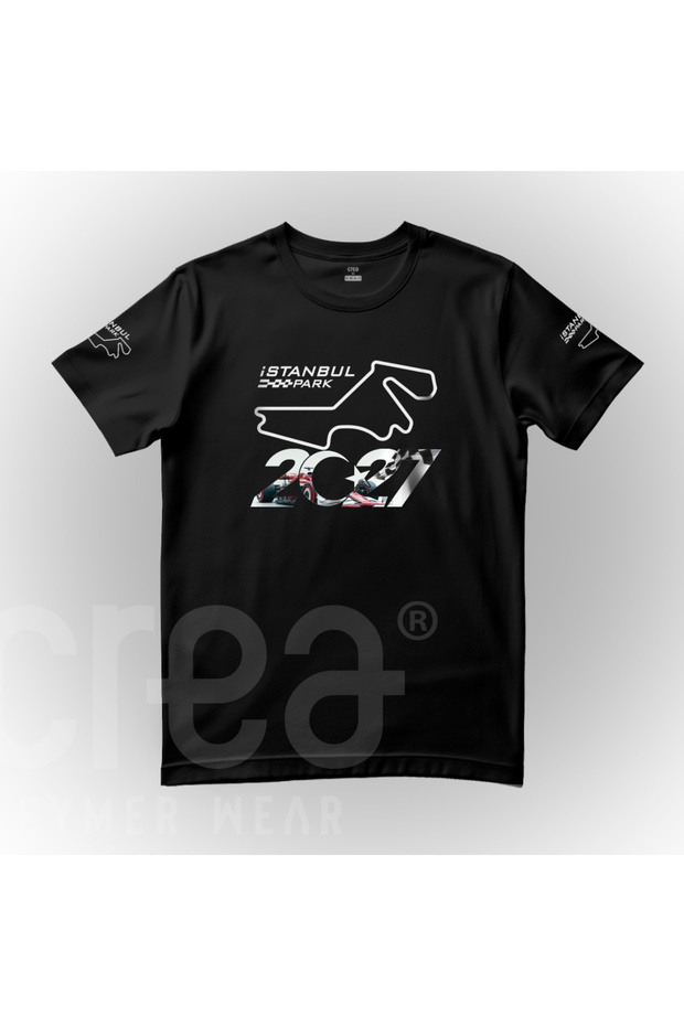 Formula Istanbul 2027 - Digital Printed Cotton Crew Neck T-Shirt Black-Black