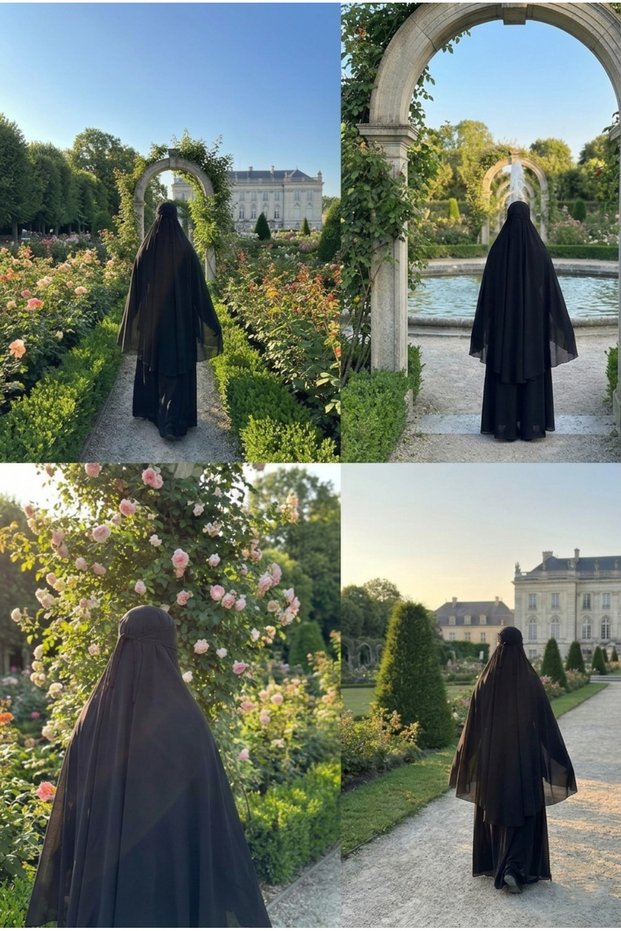 Luxurious Long Chiffon Malaysian Khimar - Elegant and Comfortable Islamic Clothing