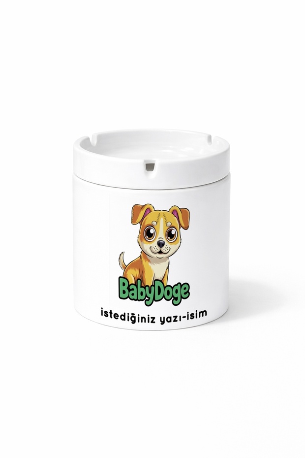 Diger Babydoge Baby Doge Crypto Double-Sided Printed Ashtray Ashtray Gift