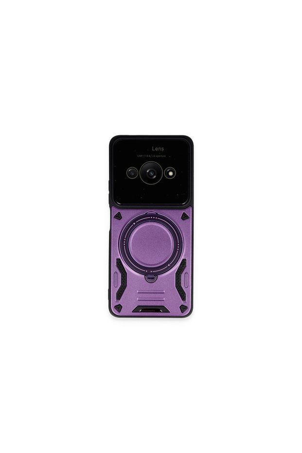 Poco C61 Compatible Case with Joy Lens Stand - Purple