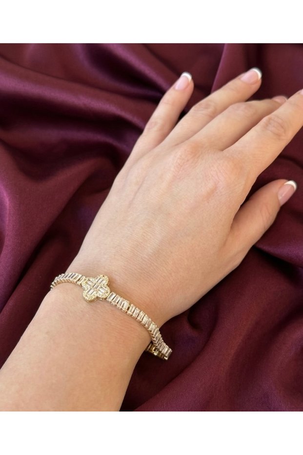 Baguette Stone Steel Bracelet - Tarnish-Resistant Steel - Special Design