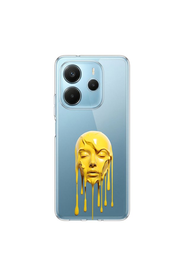 Redmi Note 14 Compatible Aesthetic Face 5 Design Transparent Case