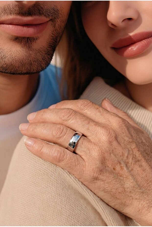 Steel Size 18 Unisex Wedding Ring