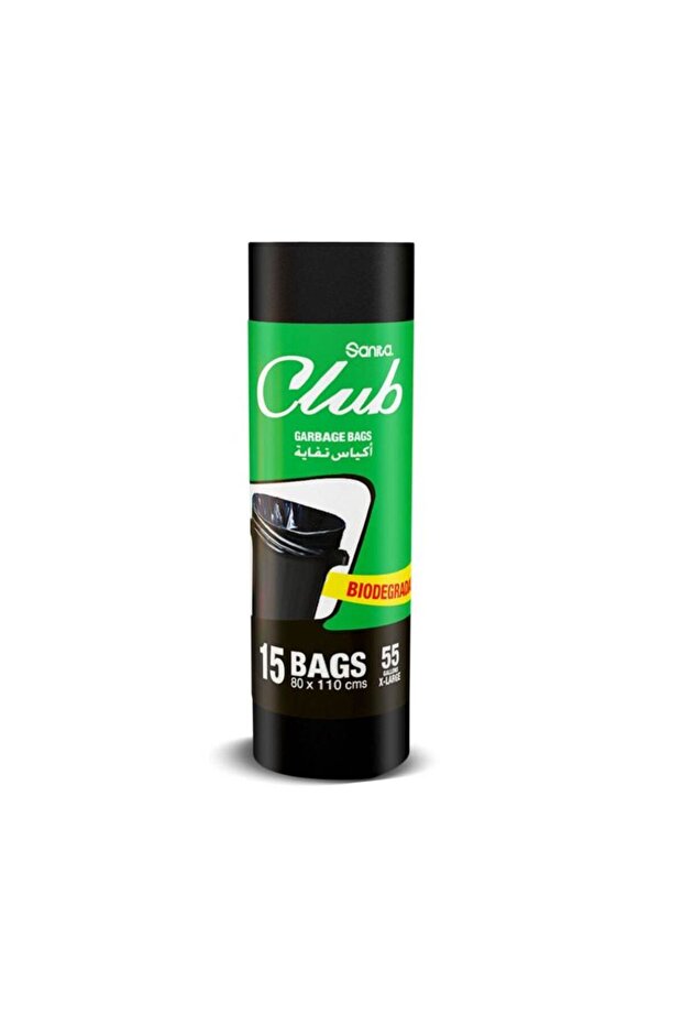 Club Garbage Bags 55 Gallon XL 15 Count