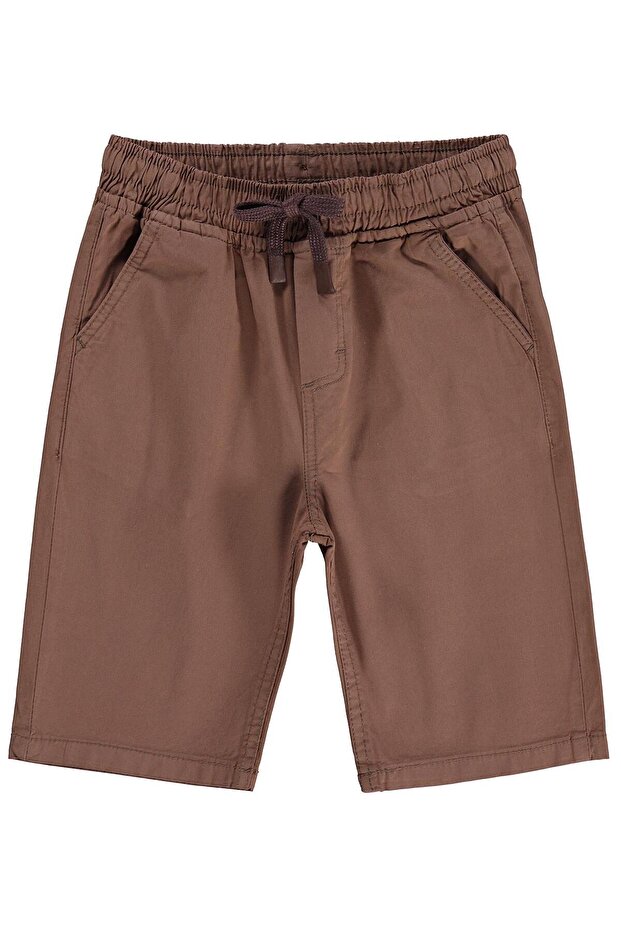 Elastic Waistband 6-9 Years Old Capri - Brown