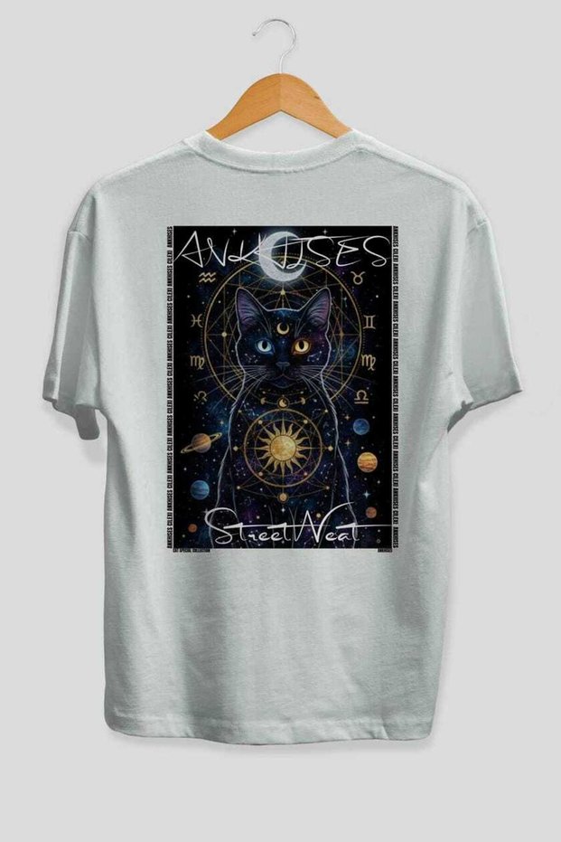 For the Love of Cats 69 Cats Printed White Oversize T-Shirt 100% Cotton Unisex Cat Lover Premium Design