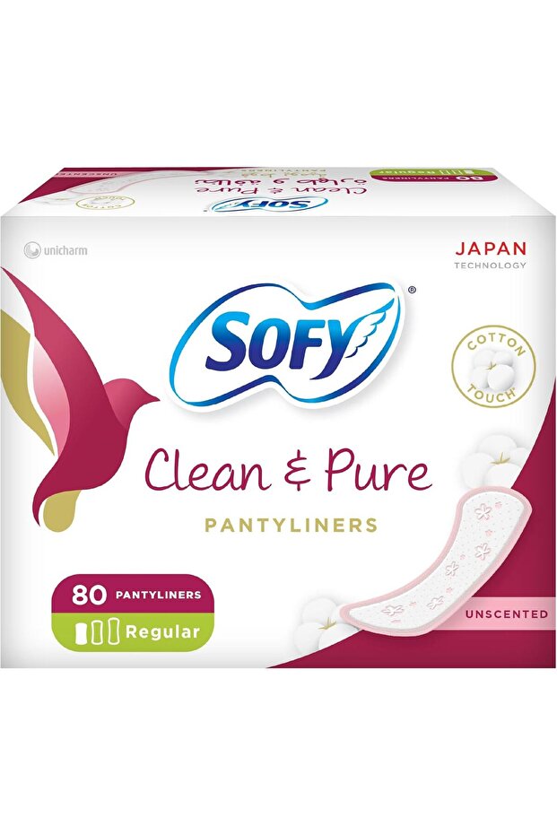 فوط صحية يومية من Clean & Pure، خالية من الروائح، عبوة تحتوي على 80 فوطة صحية