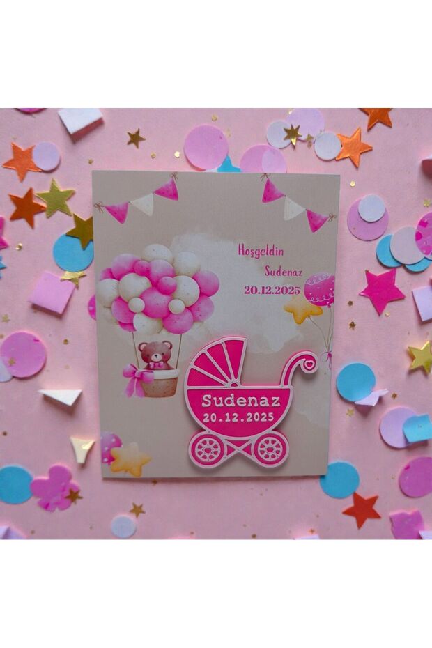 Newborn - Baby Gift with Car Seat - Pink (20 Pcs)