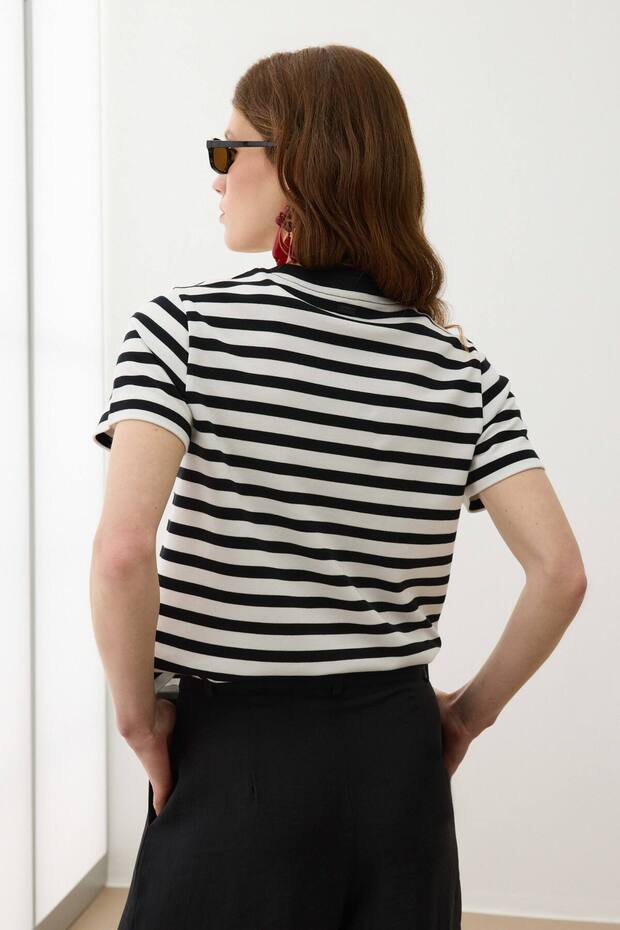 Supima® Pamuk İnterlok Basic Tshirt - 4