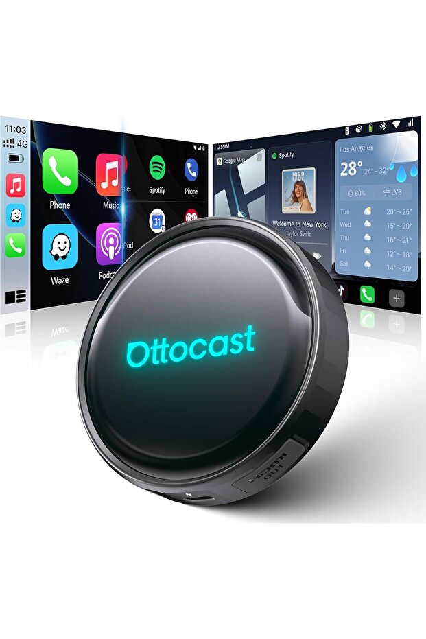 صندوق P3 Pro AI بنظام أندرويد 13، OttoDrive 3.0، كاربلاي لاسلكي وأندرويد أوتو، مساعد صوتي ذكي، شريحة SIM سحابية، شاشة مقسمة، مخرج HDMI، ذاكرة 8+128 جيجابايت، مشاهدة الفيديو على يوتيوب ونتفليكس وتيك توك وغيرها