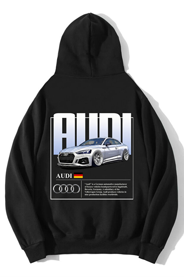 Unisex Oversize Rs5 Audi Rs5 Hoodie Black
