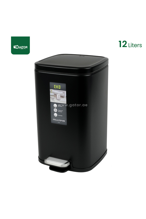 Stella Step Bin-Black-12 L