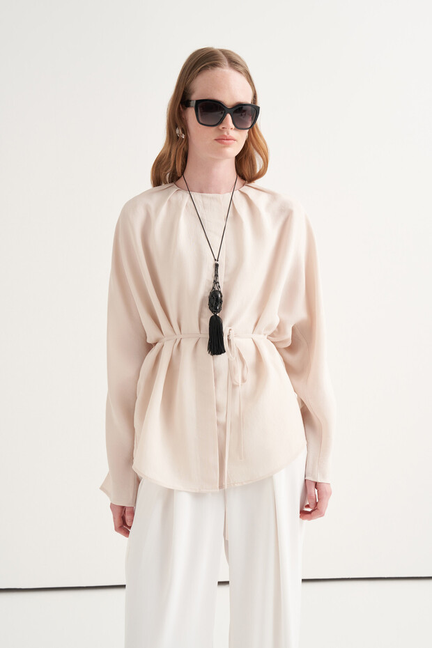 Pleated Collar Blouse