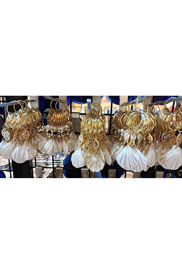 Mussel Sea Shells 10 Pieces Keychain