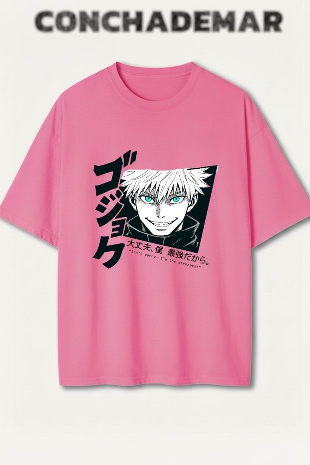 Satoru Gojo Printed Colorful Oversize T-Shirt Printed Premium Oversize Cotton T-Shirt