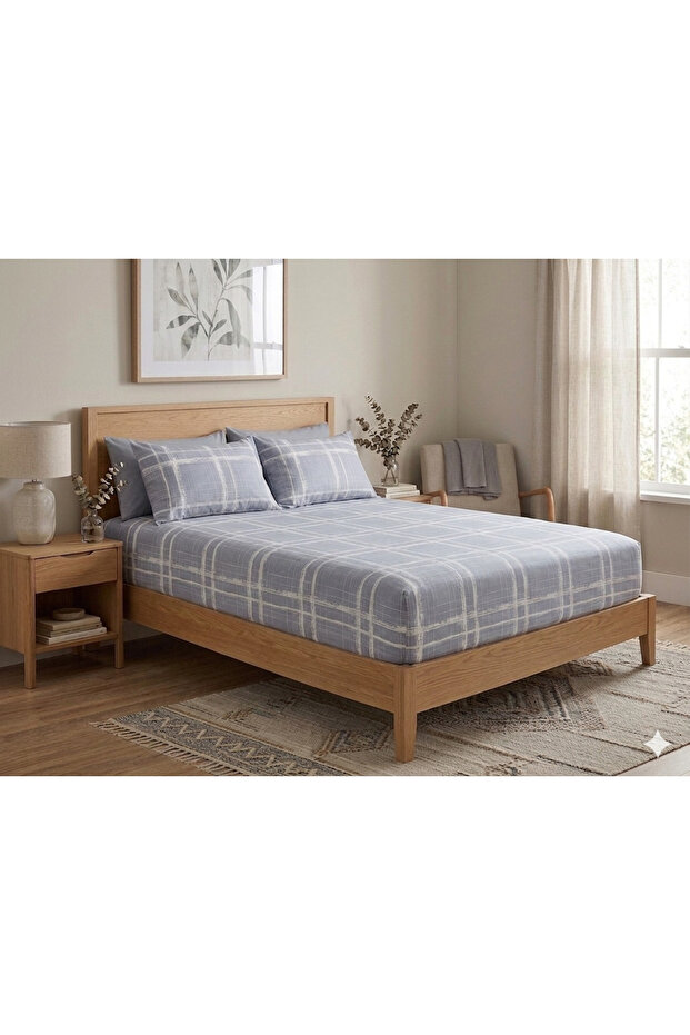 Double Size Rubberized Sheet Set %Cotton