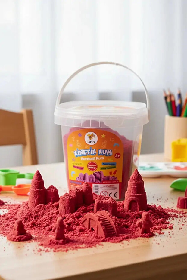 Lino Kinetic Sand 500 Gr – Fun and Creative Play with Pink Bucket