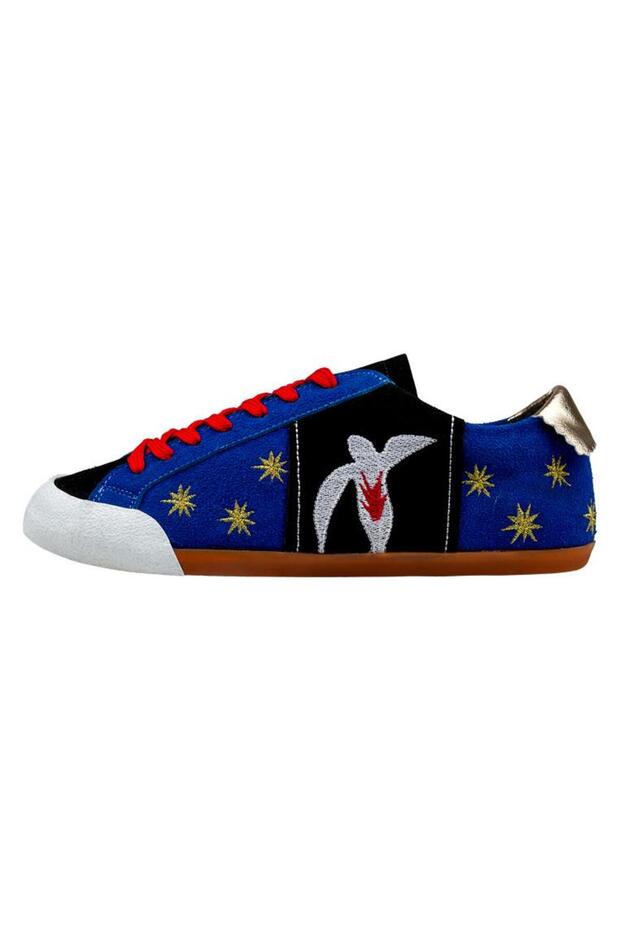 Women's vegan leather blue sneakers - matisse design