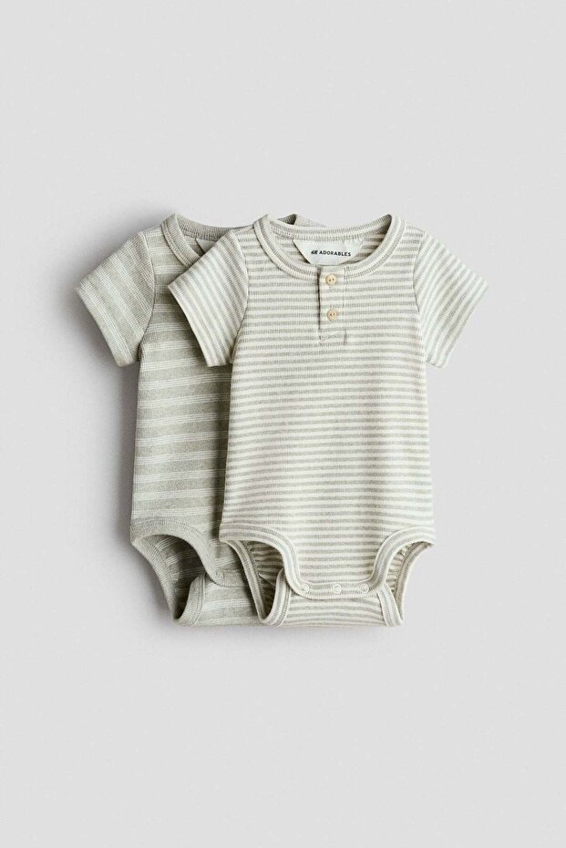 2-pack Henley bodysuits