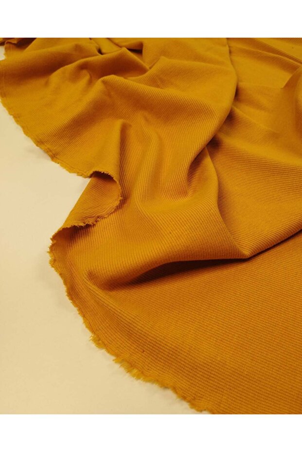 Mustard Baby Camisole Ribbed Fabric Flexible Soft Bodysuit & Blouse 100X200Cm