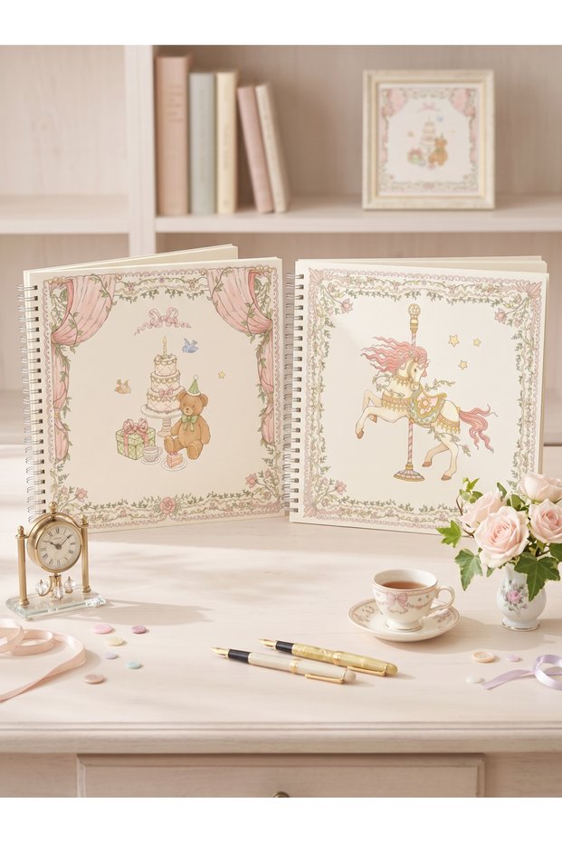 21X21 Spiral Large Size Thick Paper Cover 2-Piece Set of Unlined Notepads (2 Pieces)