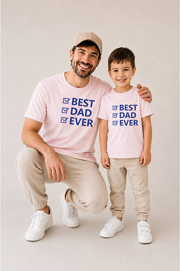 Father Son Combination Sold as a Single Item 100% Cotton Oversize T-Shirt Father's Day Gift