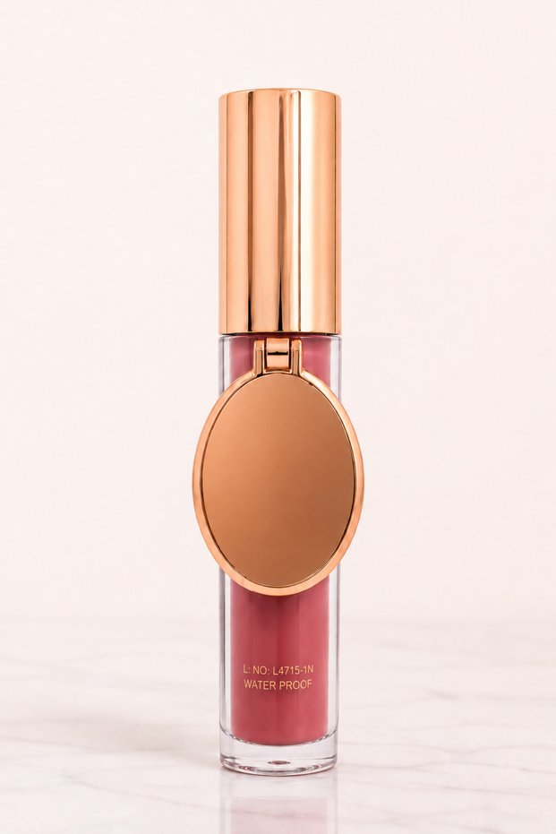 Lasting Matte Liquid Lipstick Rosy Pink Anti-Smudge Waterproof and Moisture-Proof Pink Matte Lip Gloss Lip Colorant