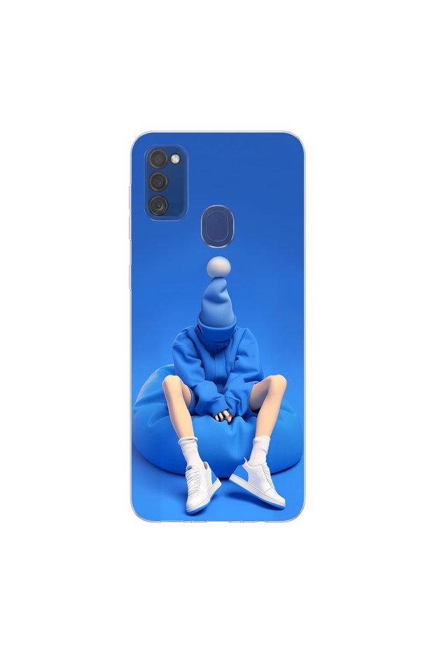 Samsung Galaxy M30S Compatible No Face 5 Design Transparent Case