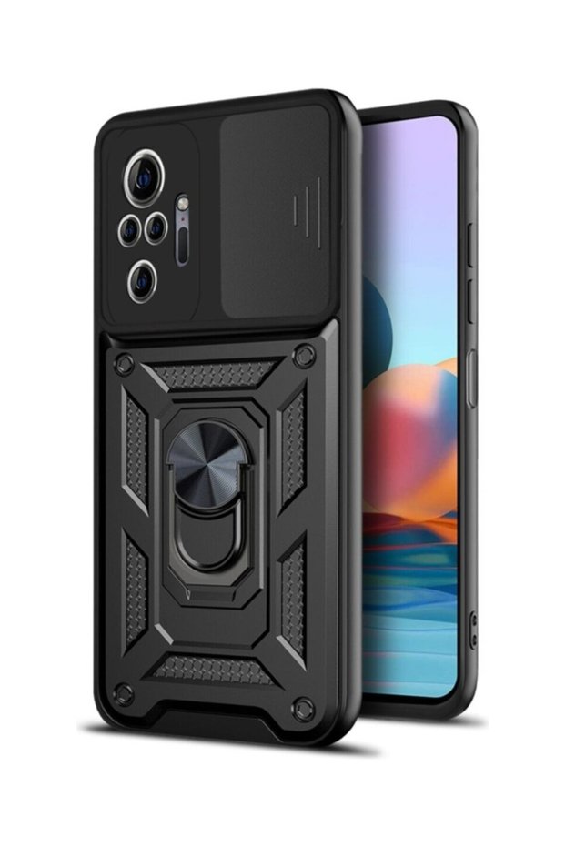 Xiaomi Redmi Note 10 Pro Case Ultra Protected Sliding Vega Cover with Magnetic Ring Stand