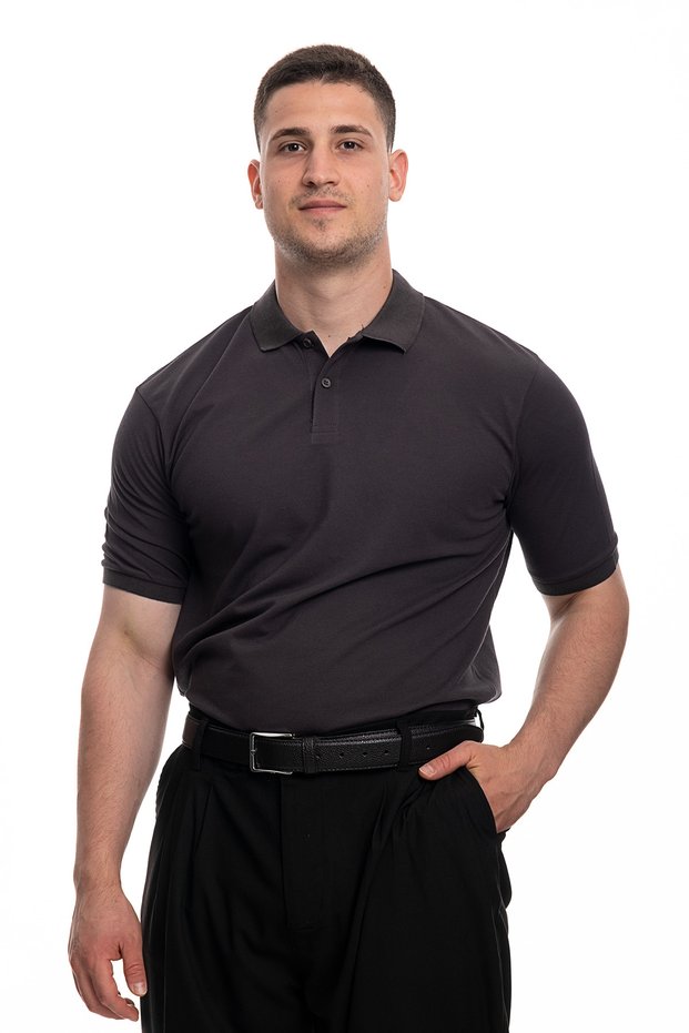 Men's 100% Cotton Polo Collar Oversize T-Shirt