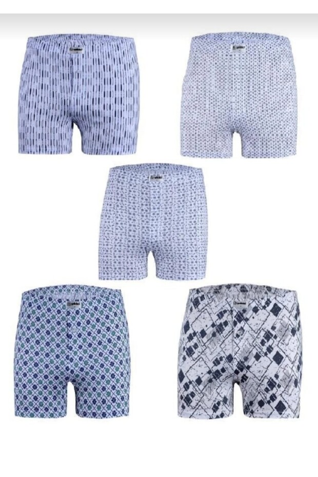 35 Men's Battal Patterned Combed Cotton Boxers 12 Pieces