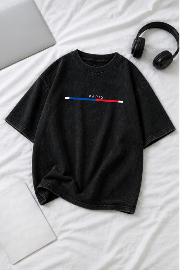 Modex Washed Oversize Unisex T-Shirt Washed Vintage Street Style Street Fashion Cotton Comfortable Fit Daily Wear T-Shirt
