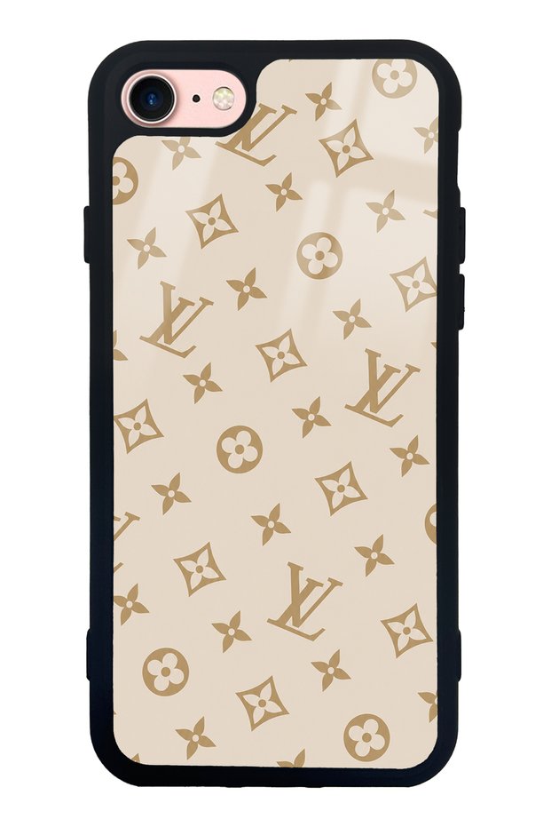iPhone 7 - 8 - Se Cream Lv Design Glossy Phone Case