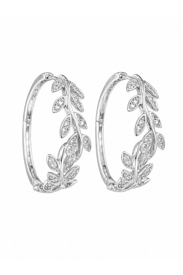 Xuping Women's Steel Hoop Earrings Tarnish Resistant Silver Color Anti-Allergic |