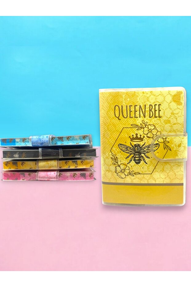 Queen Bee A7 Notepad, Snap Pocket Notebook - Yellow