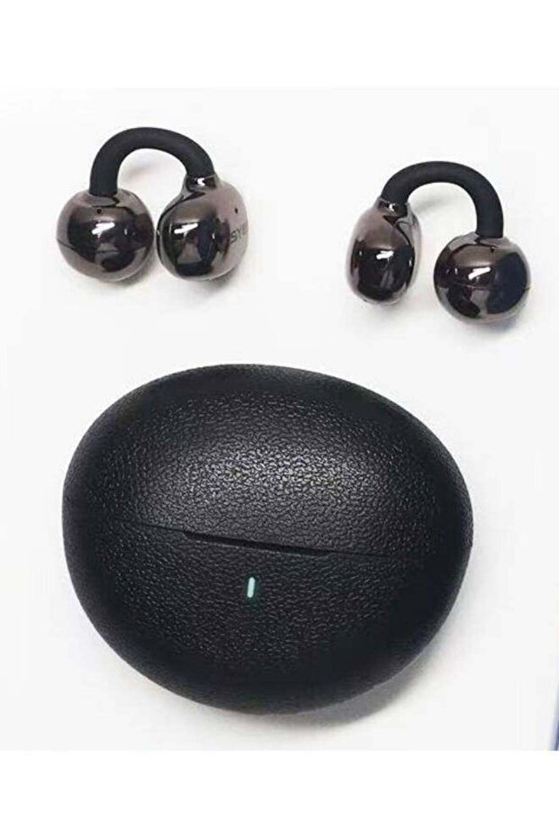 J7 Clip Open-Fit Wireless Earbuds with Smart Touch Control, Black