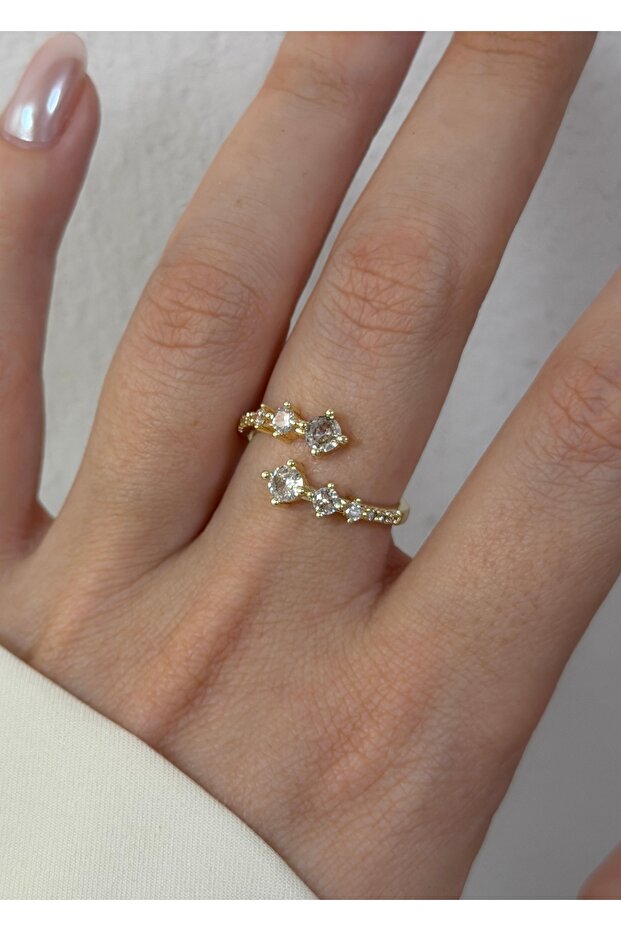 Lyra Stone Front Adjustable Ring