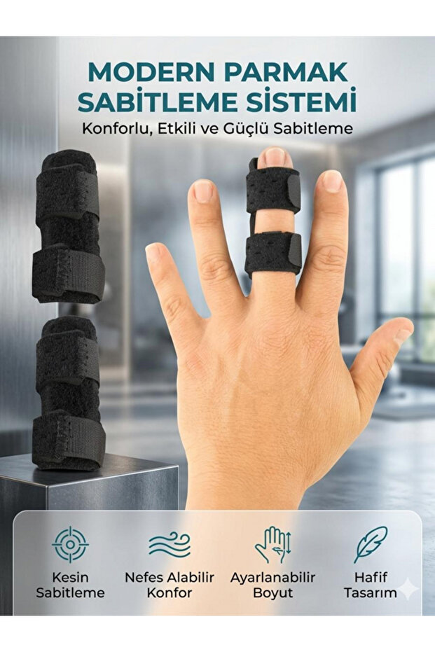 Finger Splint Arthritis Joint Sprain and Pain Relief Device for Index Finger, Middle, and Ring Fingers