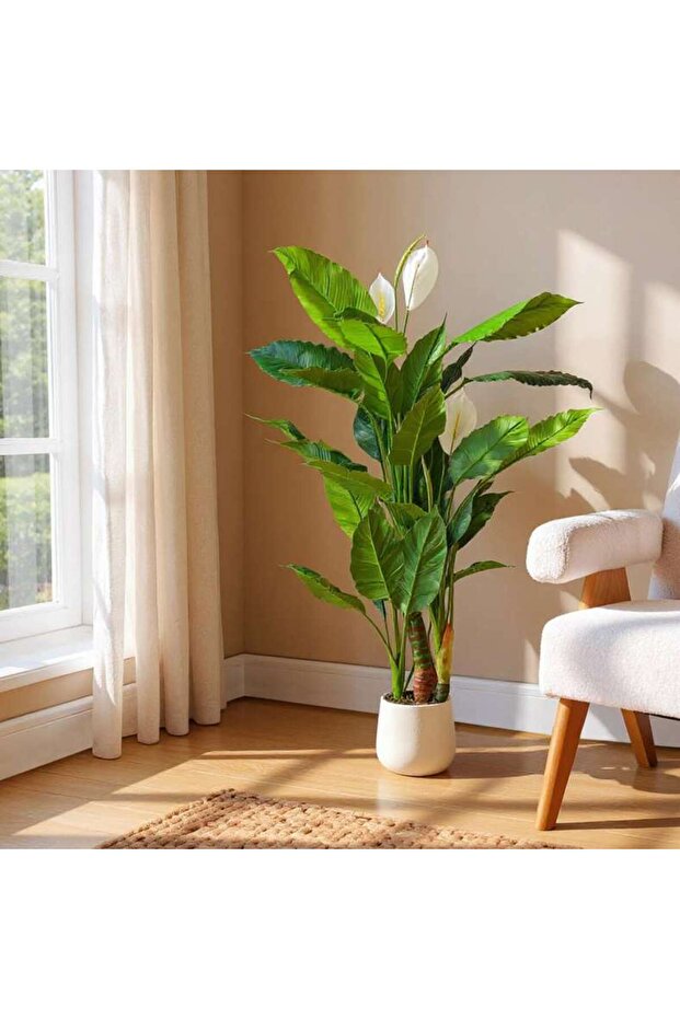 Spathiphyllum Artificial Tree H140cm - Green