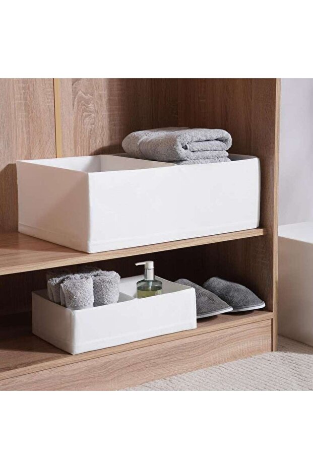 Ease 2-compartment Foldable Clothes Organizer 34x51x18cm - White
