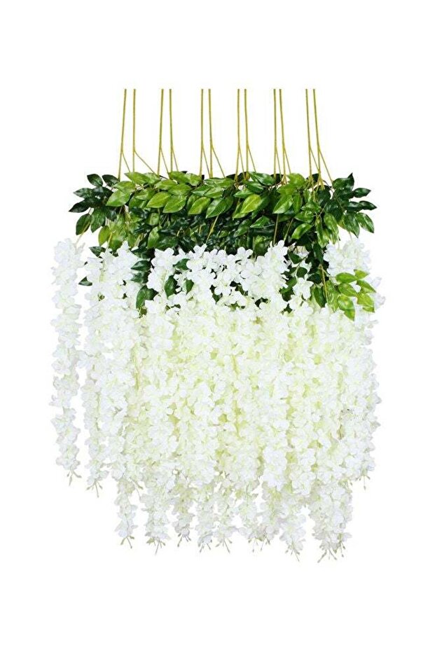White and Green Hanging Flower measures 56.5 x 29.2 x 6.5cm