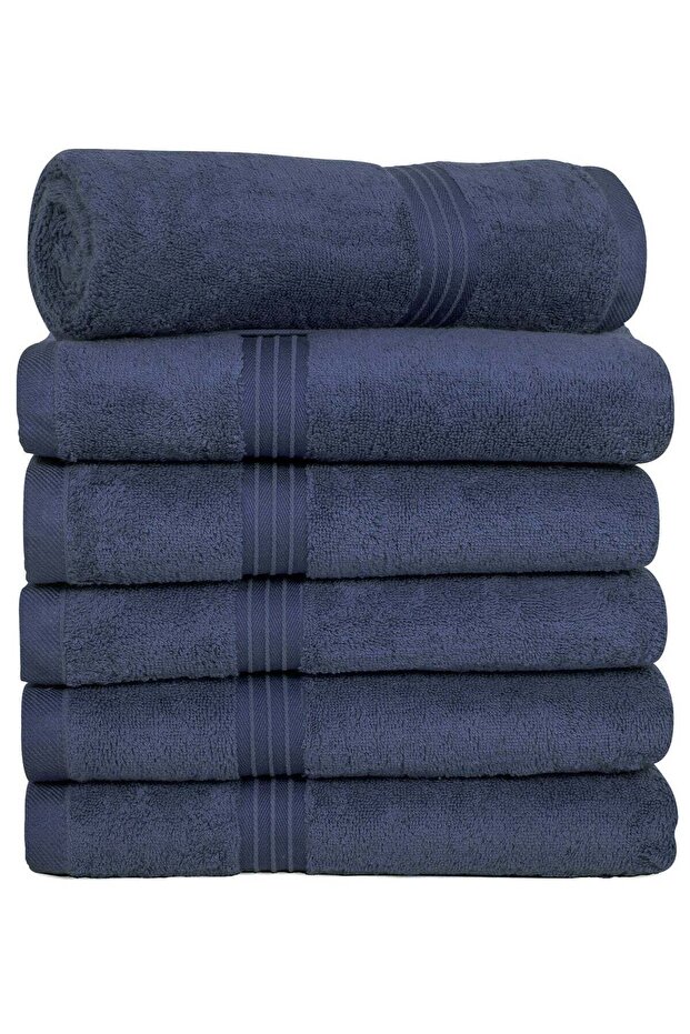 - Large Hand Towels (6 Pack, 50 x 100 cm) - 100% Combed Cotton - Premium Quality, Ultra Soft