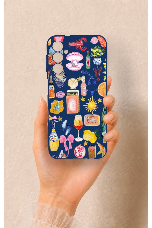 Samsung A14 Compatible Summer Patterned Silicone Case