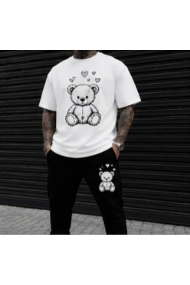 Unisex Oversize Shorts Set Short Sleeve T-Shirt Comfortable Fit Summer Casual Sports