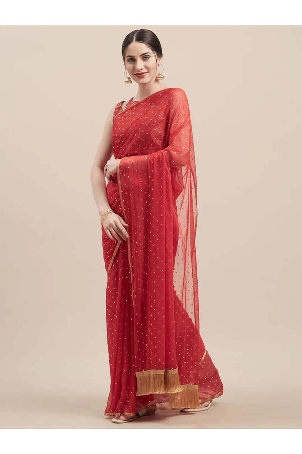 Embellished Mukaish Saree