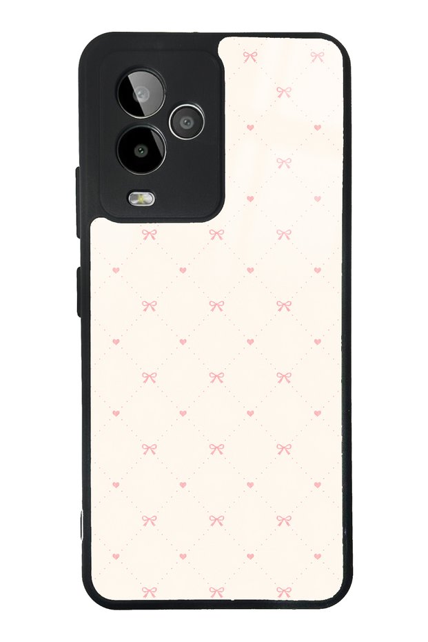 Gm 24 Pro Cream Pink Coquette Pattern Designed Glossy Phone Case